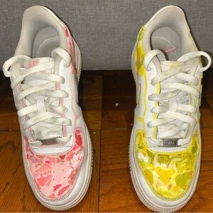 Nike Pink and Yellow Sneakers